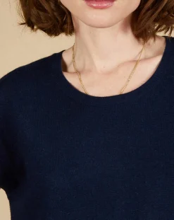 Pull 100% Cachemire Laurène manches courtes nuit