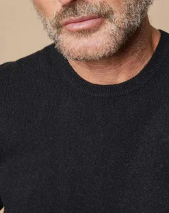 Pull 100% Cachemire Lucas col rond noir