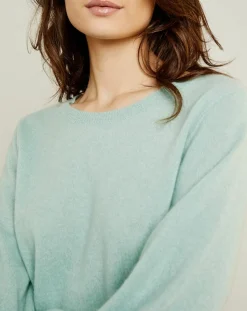 Pull 100% Cachemire Manches Ballon Angelina Col rond amande