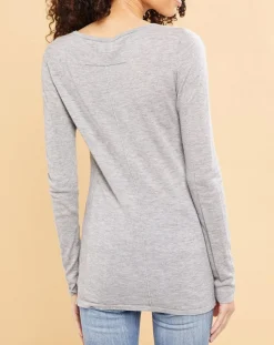 Pull 100% Cachemire Maw heather grey