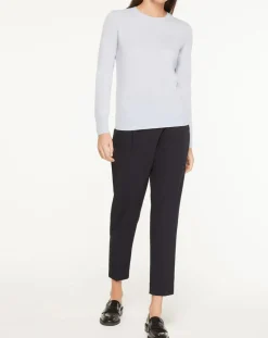 Pull 100% Cachemire Yabri col rond bleu clair