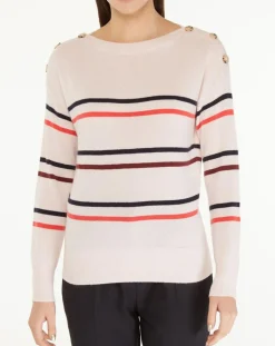 Pull 100% Cachemire Yako col rond rose clair