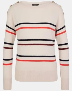 Pull 100% Cachemire Yako col rond rose clair