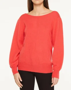Pull 100% Cachemire Yoshi col bateau rouge