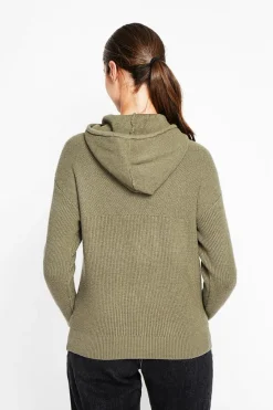 Pull à capuche kaki