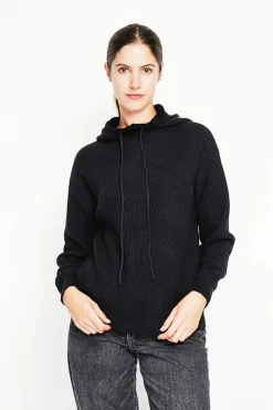 Pull à capuche noir