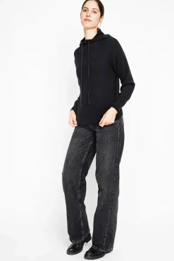 Pull à capuche noir