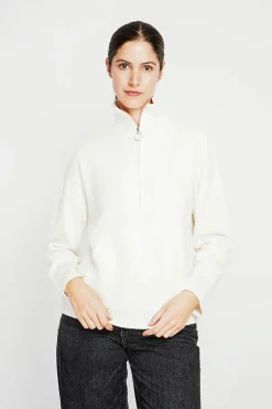 Pull à col montant naturel