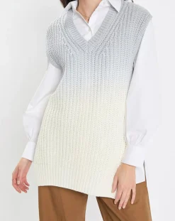 Pull 100% Coton Bio Tie & Dye bleu/blanc