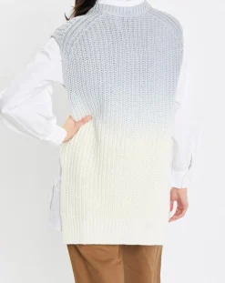 Pull 100% Coton Bio Tie & Dye bleu/blanc