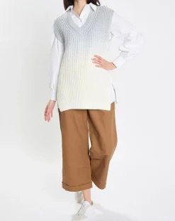 Pull 100% Coton Bio Tie & Dye bleu/blanc