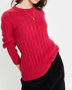 Pull 100% Coton bioologique Bong rose foncé