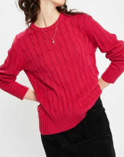 Pull 100% Coton bioologique Bong rose foncé