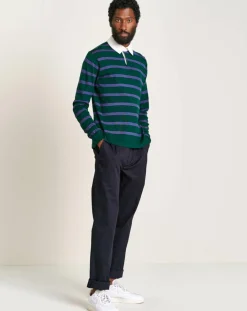 Pull 100% Laine Dapfil rayé vert/violet