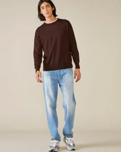 Pull 100% Laine Diline marron