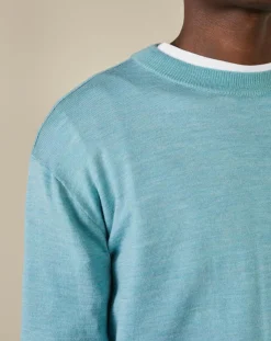 Pull 100% Laine Dillex bleu