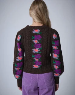 Pull 100% Laine Heidi chocolat