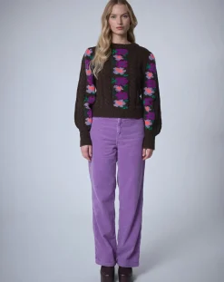 Pull 100% Laine Heidi chocolat