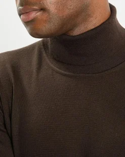 Pull 100% Laine marron foncé