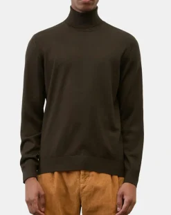 Pull 100% Laine marron foncé