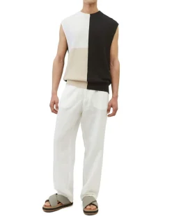 Pull 100% Lin Sans manches multicolore