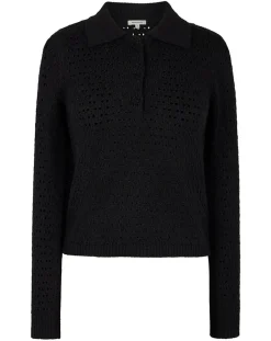 Pull ajouré Pointelle noir