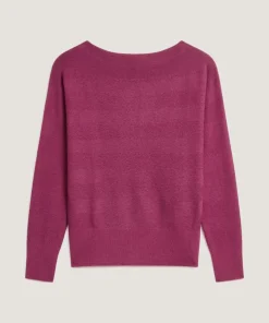 Pull Alanis 100% laine jacquard rose fuchsia