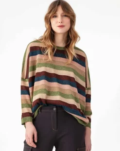 Pull Alesia rayures lurex