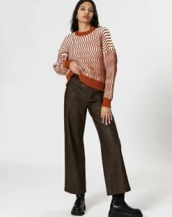 Pull Alicia marron/crème