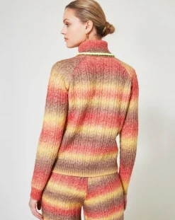 Pull Arc-en-ciel kaki