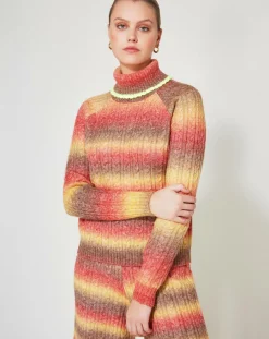 Pull Arc-en-ciel kaki