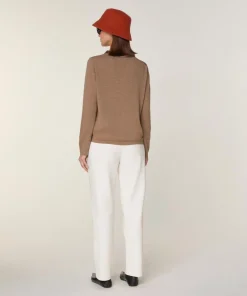 Pull Audrey 100% Laine Col Satin beige ficelle