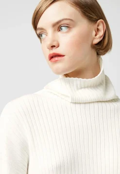 Pull Azalée large col Roulé blanc écru