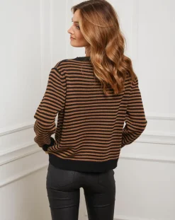 Pull Benedicte noir/camel