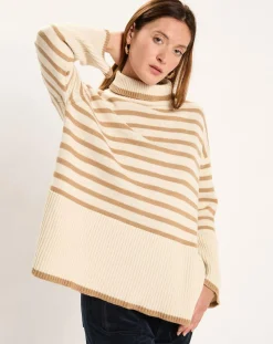 Pull Billie rayé camel
