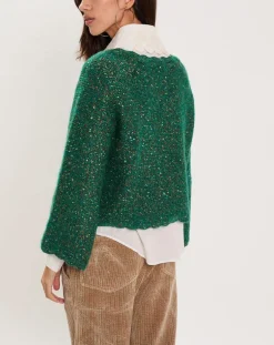 Pull Bonbon vert gazon