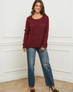 Pull Camille bordeaux