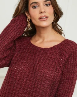 Pull Camille bordeaux