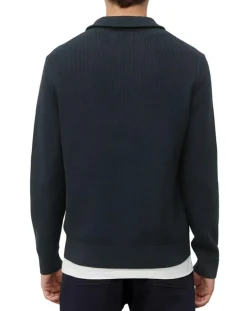 Pull Camioneur Cotelé bleu marine