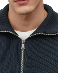 Pull Camioneur Cotelé bleu marine