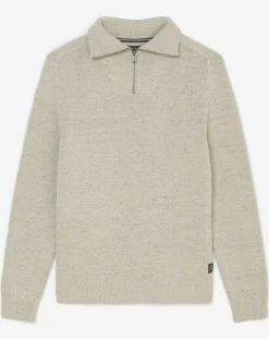 Pull camionneur chenille écru