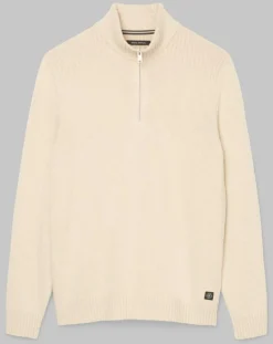 Pull Camionneur en Laine & Coton écru