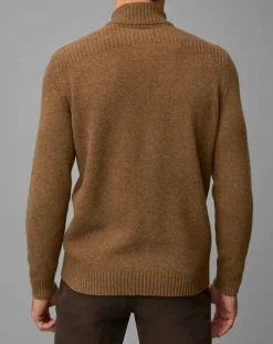 Pull Camionneur en Laine & Coton mélangés marron