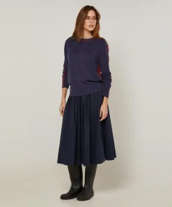 Pull Christelle 100% Laine mélangée bleu denim