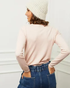 Pull Célia rose pâle