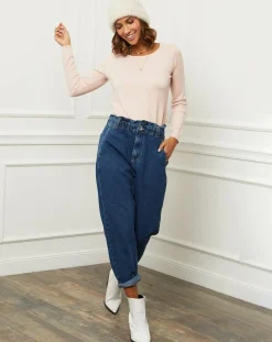 Pull Célia rose pâle