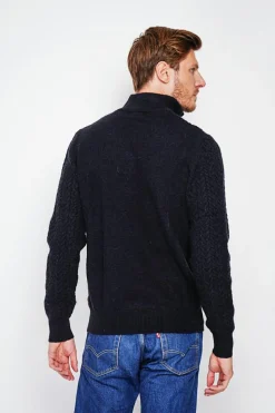 Pull col camionneur noir