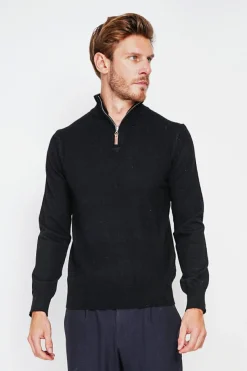 Pull col camionneur noir