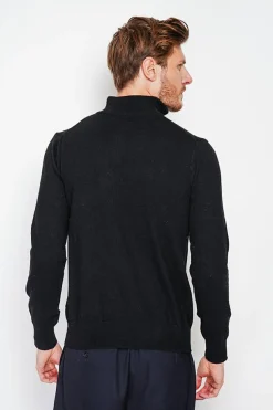 Pull col camionneur noir