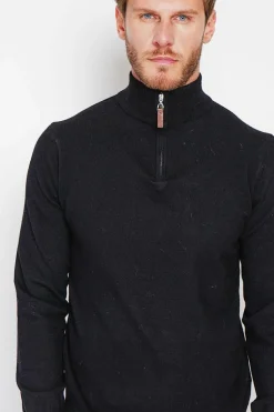 Pull col camionneur noir